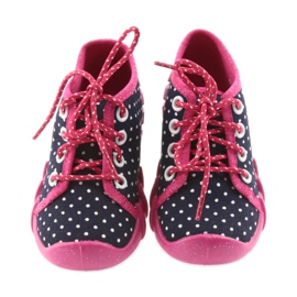 Befado Kinder-Punktebindung 130P039 weiß rosa navy blau 3