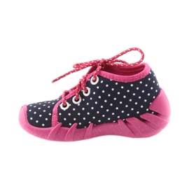 Befado Kinder-Punktebindung 130P039 weiß rosa marineblau 2