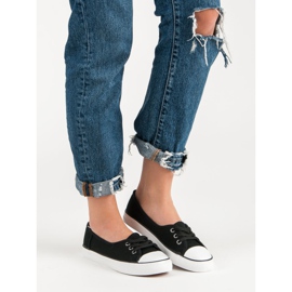 J. Star Schwarze Turnschuhe 1