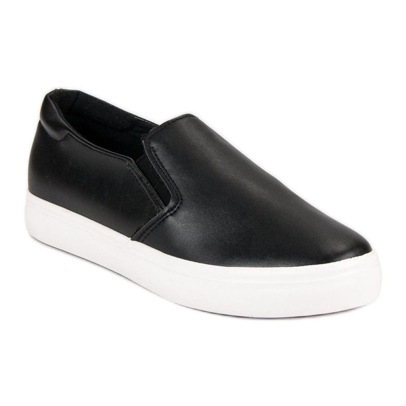 Schwarze Slip-On-Sneakers 1
