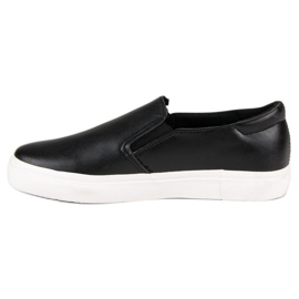 Schwarze Slip-On-Sneakers 2