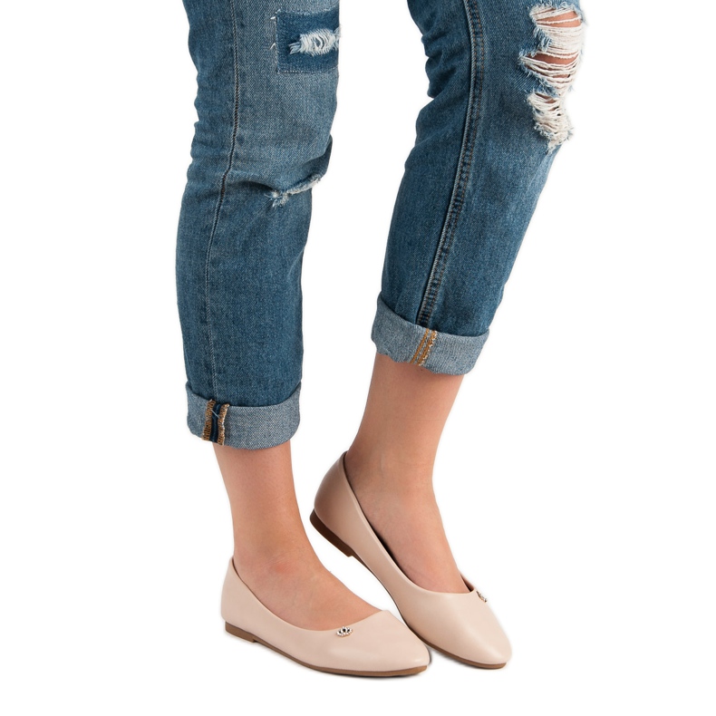 Beige Ballerinas mehrfarbig 1