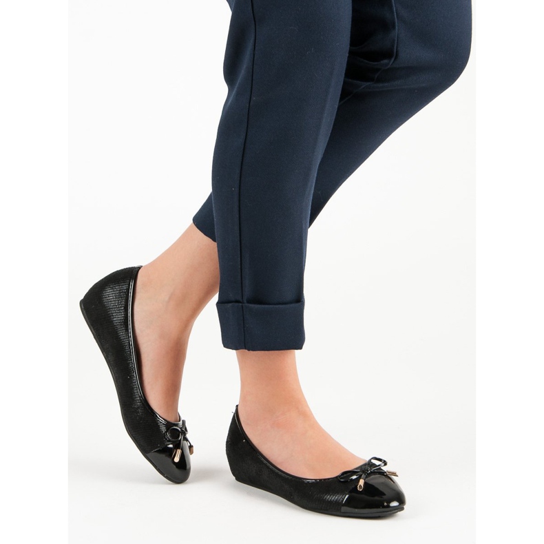 Modische Ballerinas schwarz 1