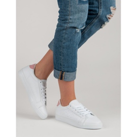 Weiße Sportschuhe rosa 1