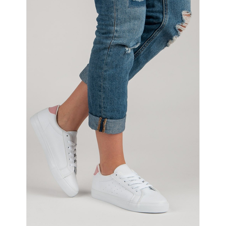 Weiße Sportschuhe rosa 1