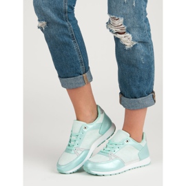 Sportschuhe zum Schnüren weiß grau grün 2