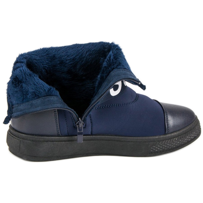 Bestelle Modische hohe Sneakers weiß marineblau 1