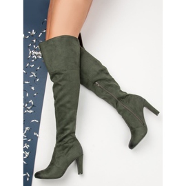 VINCEZA Stiefel mit hohem Absatz grün 2