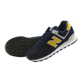 New Balance ML574SMB PIGMENT MIT MESSING gelb marineblau 4