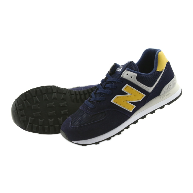 New Balance ML574SMB PIGMENT MIT MESSING gelb marineblau 4