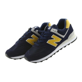 New Balance ML574SMB PIGMENT MIT MESSING gelb marineblau 3
