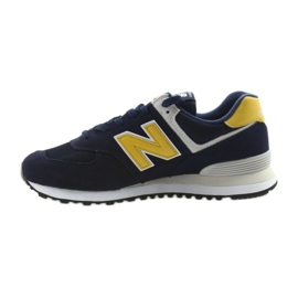 New Balance ML574SMB PIGMENT MIT MESSING gelb marineblau 2