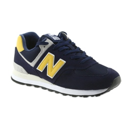 New Balance ML574SMB PIGMENT MIT MESSING gelb marineblau 1