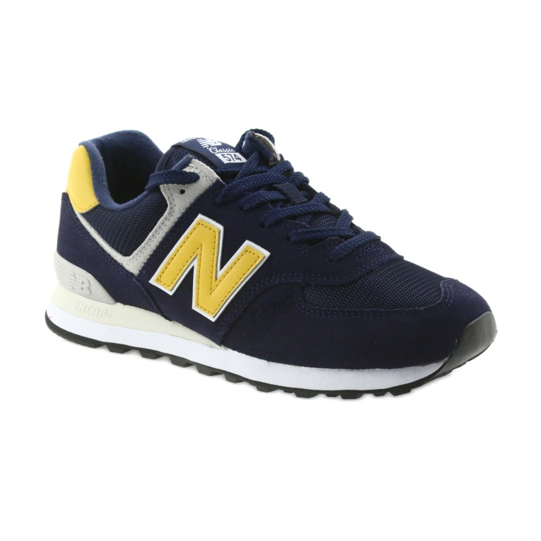 New Balance ML574SMB PIGMENT MIT MESSING gelb marineblau 1