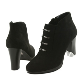 M.Daszyński Daszyński Wildlederstiefel auf der Post schwarz 4