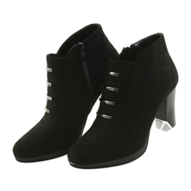 M.Daszyński Daszyński Wildlederstiefel auf der Post schwarz 3