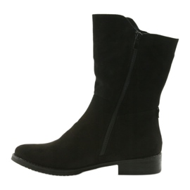 M.Daszyński Schwarze Wildlederstiefel SA130 2