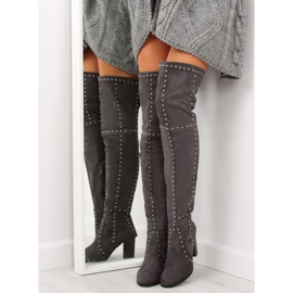 Grau Overknee-Stiefel NC221 Grau 1