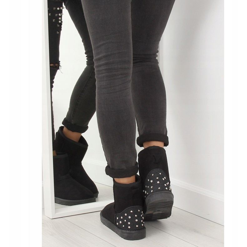 Schwarze Damen Schneestiefel M297 Black 1