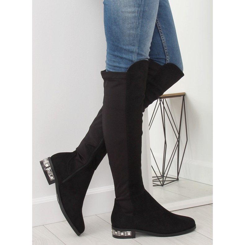 Schwarze Overknee-Stiefel für Damen 0-236 Schwarz 2