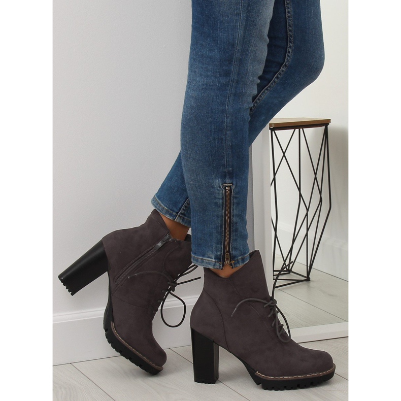 Grau FA175 Graue High Heels 2