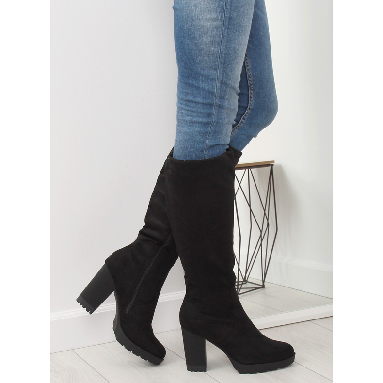 Schwarze High Heels 7290 Schwarz 2