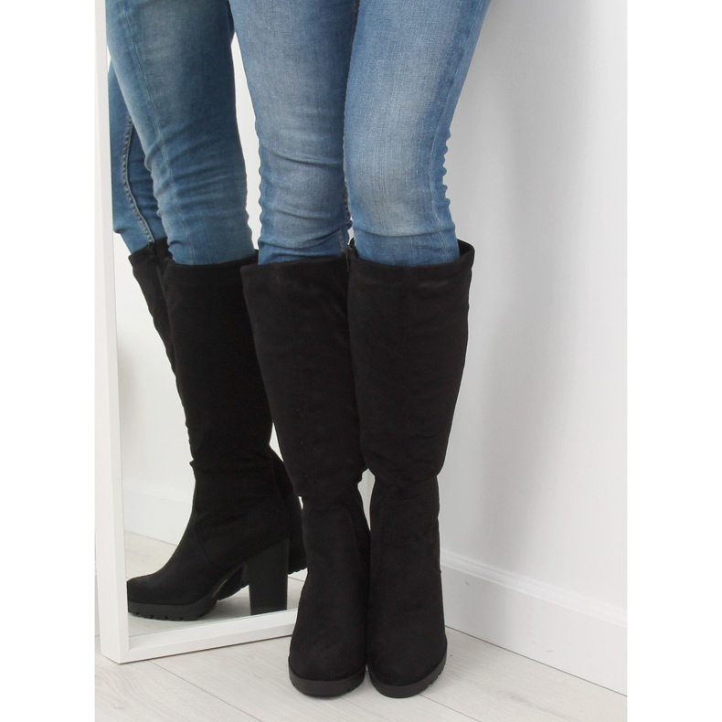 Schwarze High Heels 7290 Schwarz 1