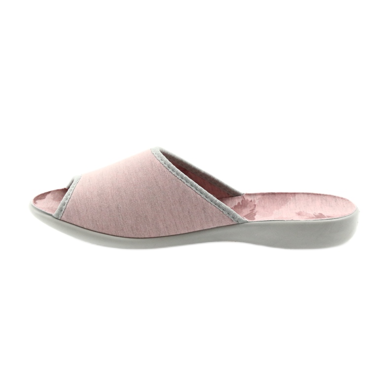 Befado Damenschuhe 254D098 Hausschuhe grau rosa 2