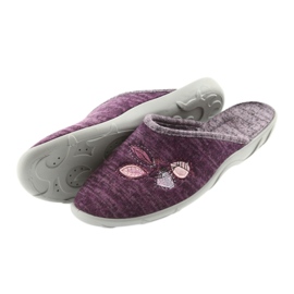 Befado Damenschuhe 235d152 Hausschuhe violett 4