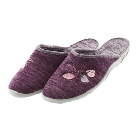 Befado Damenschuhe 235d152 Hausschuhe lila 3