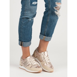 Modische Sportschuhe gelb rosa 1