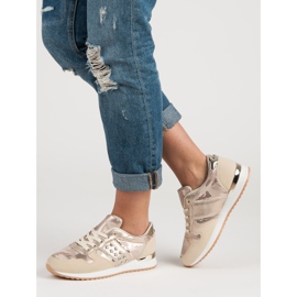 Modische Sportschuhe gelb rosa 2