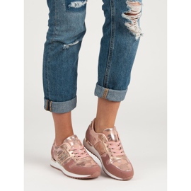 Modische Sportschuhe gelb rosa 2