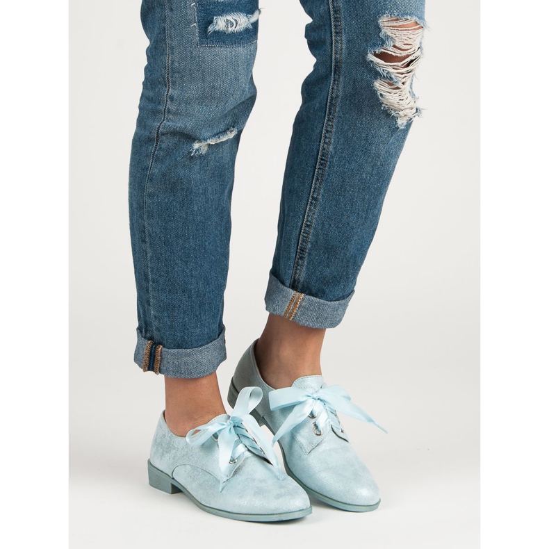Juliet Gebundene Brogues blau grau 1
