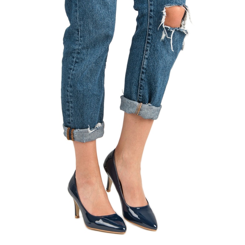 VINCEZA marineblaue Pumps 2