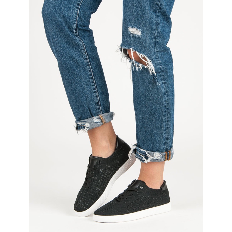 Bequeme Sportschuhe schwarz 2