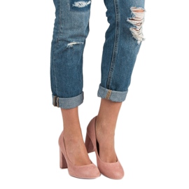 Seastar Wildleder-Pumps auf einer Säule rosa 2