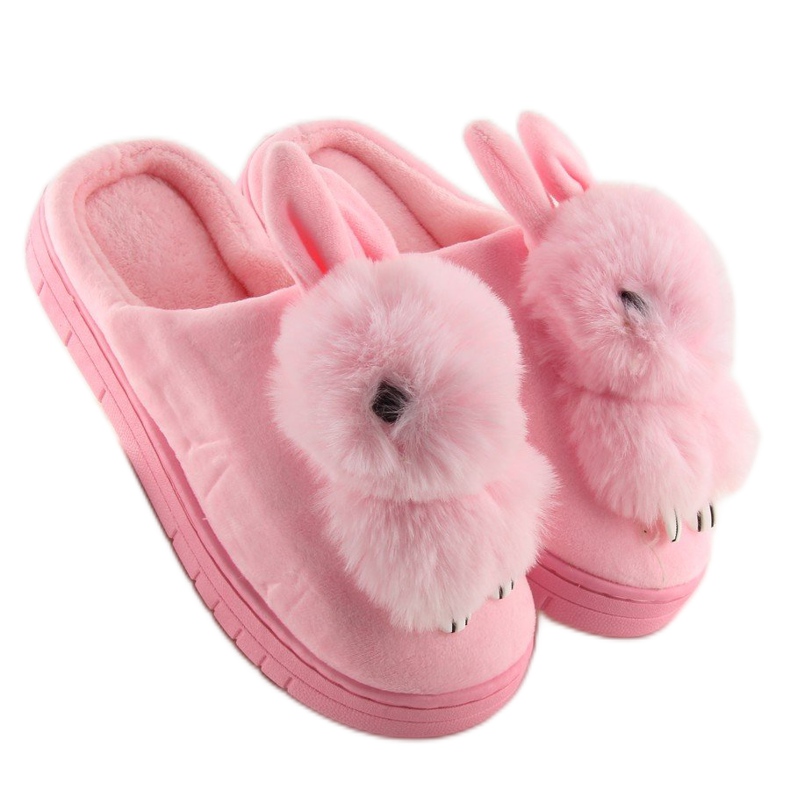 Rosa Hausschuhe für Damen Hasen MA01 Pink 2
