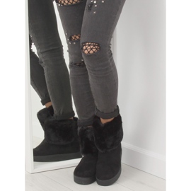 LV58 Schwarze schwarze Damen-Schneestiefel 1