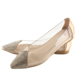 Rosa transparente Ballerinas LT111P Champagner 2