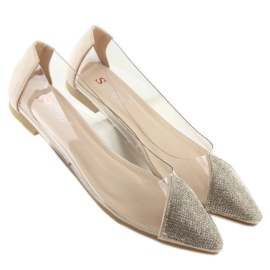 Beige transparente Ballerinas LT111P Apricot 1