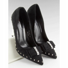 Schwarz nf-05p Schwarze Pins mit Nieten und Schleife 2