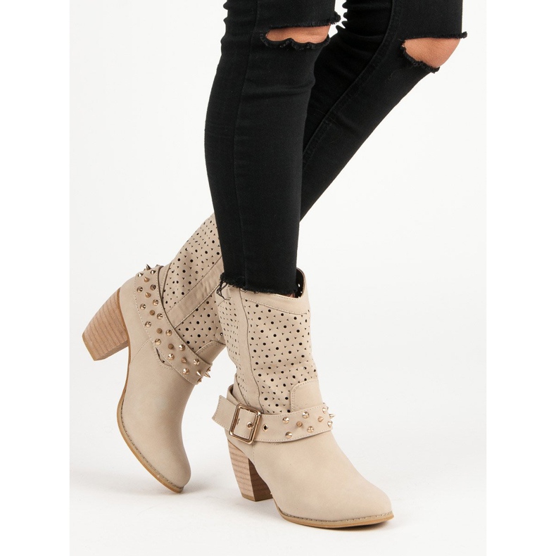 Mazzoni Durchbrochene Stiefel braun 1