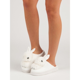 Warme Hausschuhe weiß 1