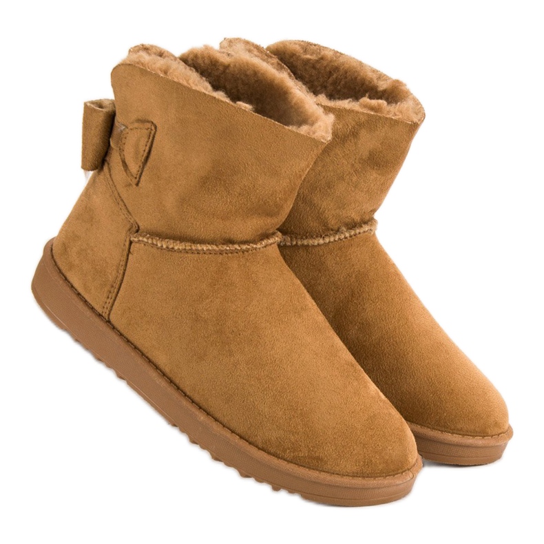 Kamel-Mukluki mit Schleife braun 1