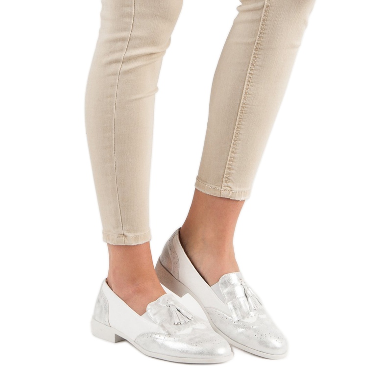 Tina&Co Loafer mit Fransen grau 1