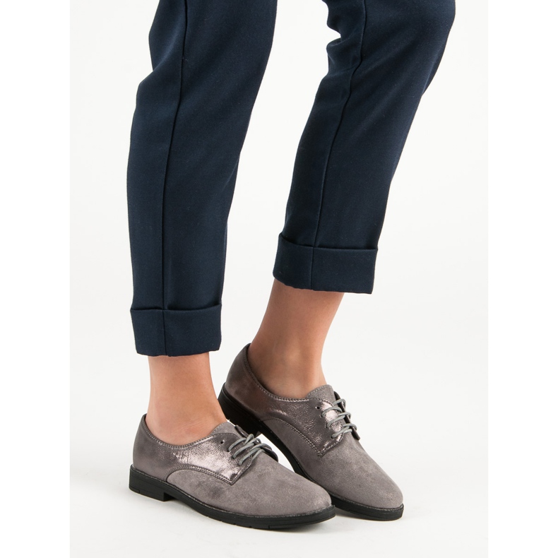 Bestelle Graue Schuhe gelb 1