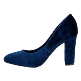 Seastar Marineblaue Velours-Pumps 1