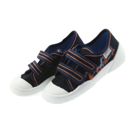 Befado Kinderschuhe Turnschuhe Hausschuhe 907P094 marineblau orange weiß 4