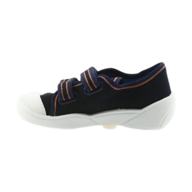 Befado Kinderschuhe Turnschuhe Hausschuhe 907P094 marineblau orange weiß 3